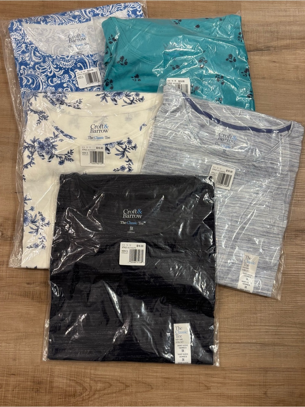 Croft & Barrow women’s Classic Tee 5 shirts
